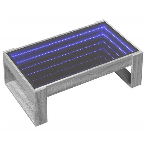 Table basse avec LED infini sonoma gris 90x53x30 cm - Photo n°3; ?>