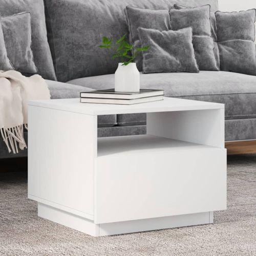 Table basse avec lumières LED blanc 50x49x40 cm - Photo n°2; ?>