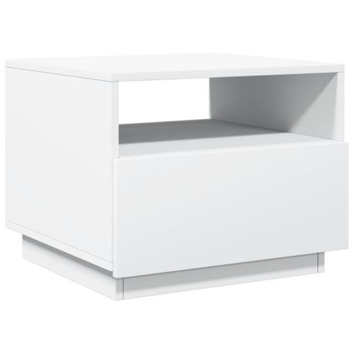 Table basse avec lumières LED blanc 50x49x40 cm - Photo n°3; ?>