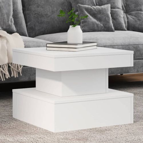 Table basse avec lumières LED blanc 50x50x40 cm - Photo n°2; ?>