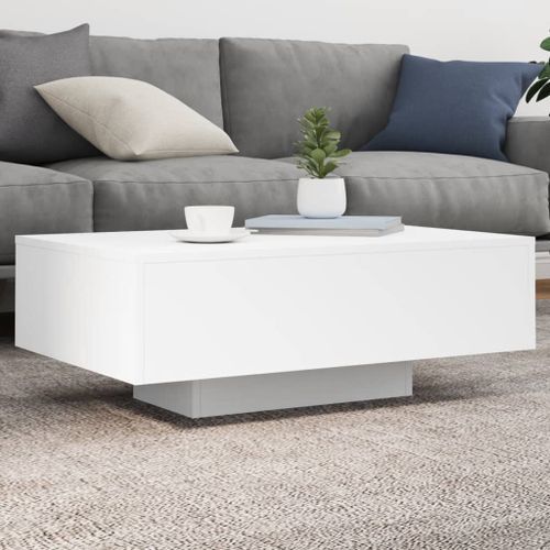 Table basse avec lumières LED blanc 85x55x31 cm - Photo n°3; ?>