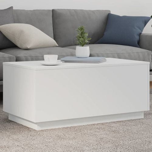 Table basse avec lumières LED blanc 90x50x40 cm - Photo n°2; ?>