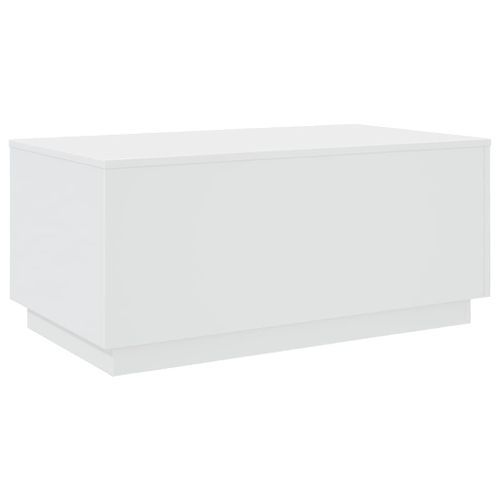 Table basse avec lumières LED blanc 90x50x40 cm - Photo n°3; ?>