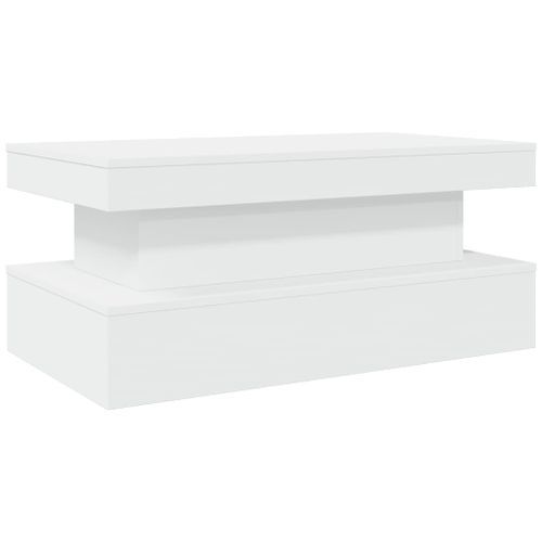 Table basse avec lumières LED blanc 90x50x40 cm - Photo n°3; ?>