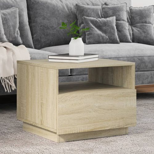 Table basse avec lumières LED chêne sonoma 50x49x40 cm - Photo n°2; ?>