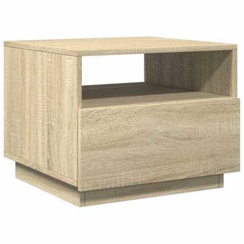 Table basse avec lumières LED chêne sonoma 50x49x40 cm - Photo n°3; ?>