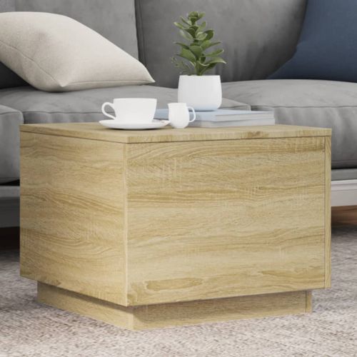 Table basse avec lumières LED chêne sonoma 50x50x40 cm - Photo n°2; ?>