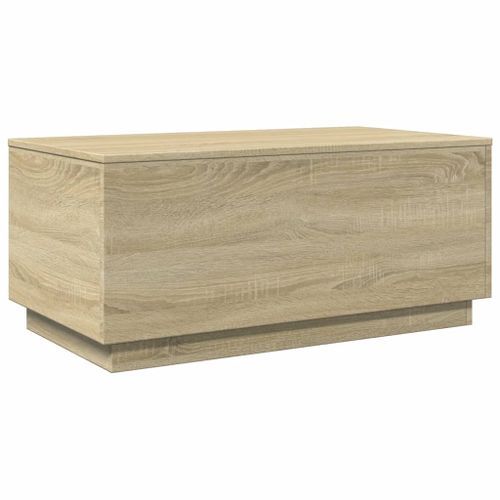 Table basse avec lumières LED chêne sonoma 90x50x40 cm - Photo n°3; ?>