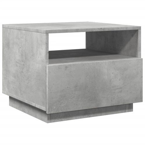 Table basse avec lumières LED gris béton 50x49x40 cm - Photo n°3; ?>