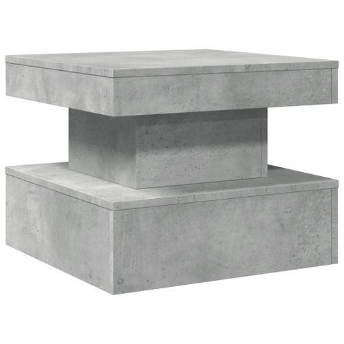 Table basse avec lumières LED gris béton 50x50x40 cm - Photo n°3; ?>