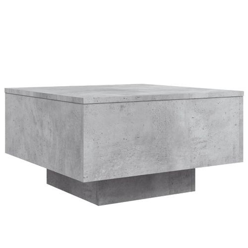 Table basse avec lumières LED gris béton 55x55x31 cm - Photo n°3; ?>