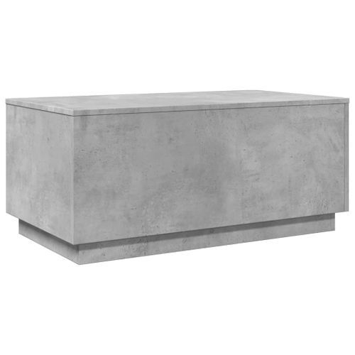 Table basse avec lumières LED gris béton 90x50x40 cm - Photo n°3; ?>