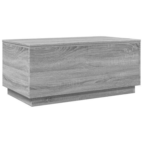 Table basse avec lumières LED gris sonoma 90x50x40 cm - Photo n°3; ?>