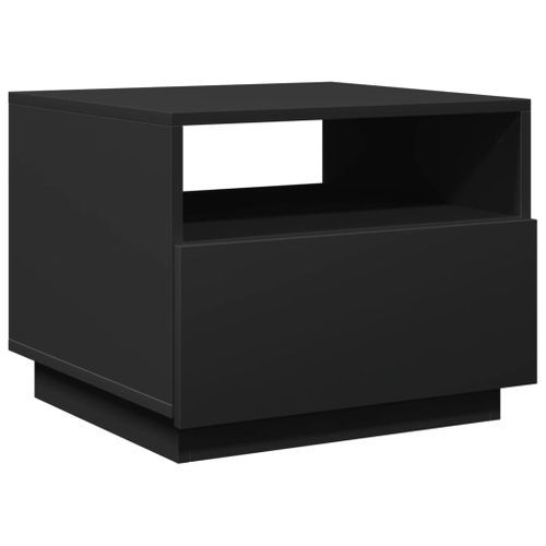 Table basse avec lumières LED noir 50x49x40 cm - Photo n°3; ?>