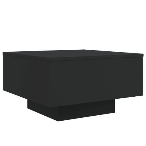 Table basse avec lumières LED noir 55x55x31 cm - Photo n°3; ?>