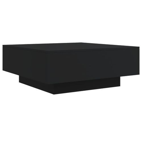 Table basse avec lumières LED noir 80x80x31 cm - Photo n°3; ?>