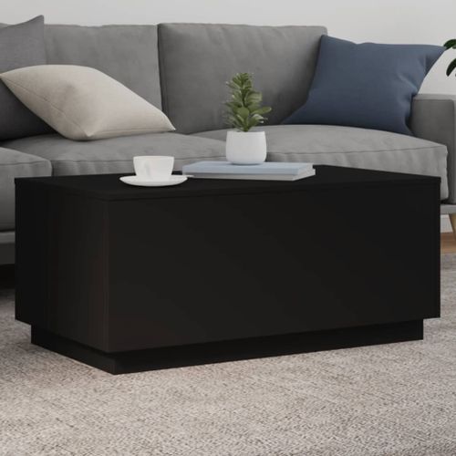 Table basse avec lumières LED noir 90x50x40 cm - Photo n°2; ?>