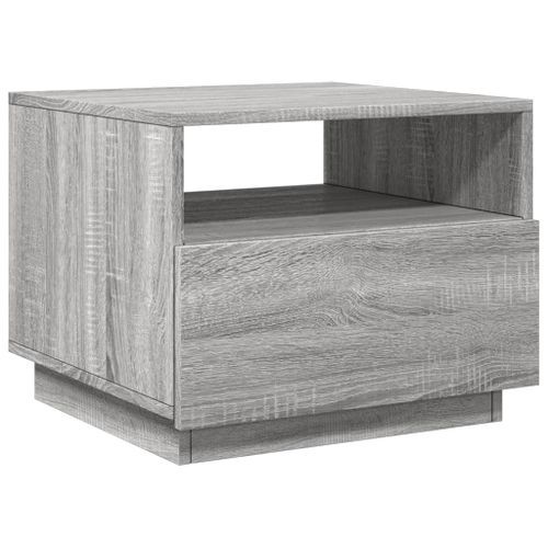 Table basse avec lumières LED sonoma gris 50x49x40 cm - Photo n°3; ?>