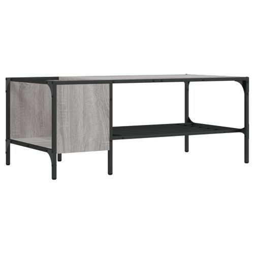 Table basse avec support sonoma gris 100x51x40 cm - Photo n°2; ?>