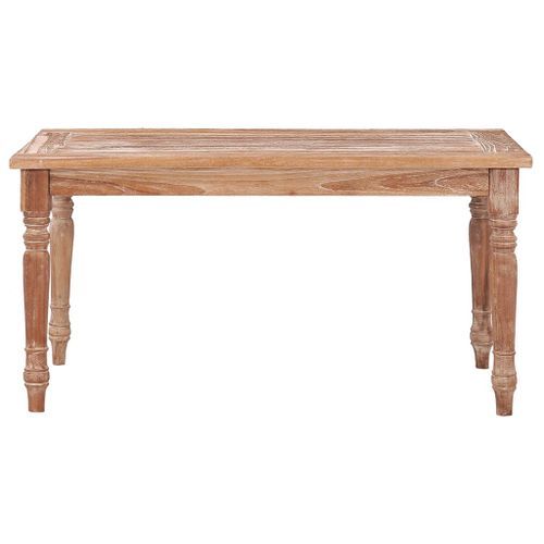 Table basse Batavia 90x50x45 cm Blanchie Bois de teck solide - Photo n°2; ?>