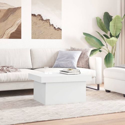 Table basse blanc 100x55x40 cm bois d'ingénierie - Photo n°3; ?>