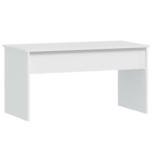 Table basse Blanc 102x50,5x52,5 cm Bois d'ingénierie - Photo n°3; ?>