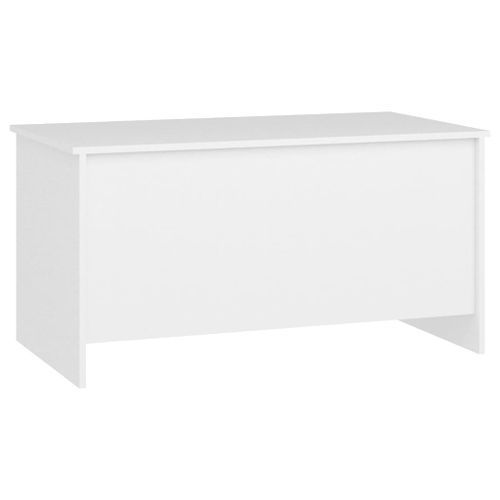 Table basse Blanc 102x55,5x52,5 cm Bois d'ingénierie - Photo n°3; ?>