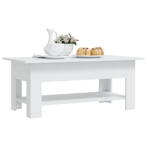 Table basse Blanc 102x55x42 cm - Photo n°2; ?>