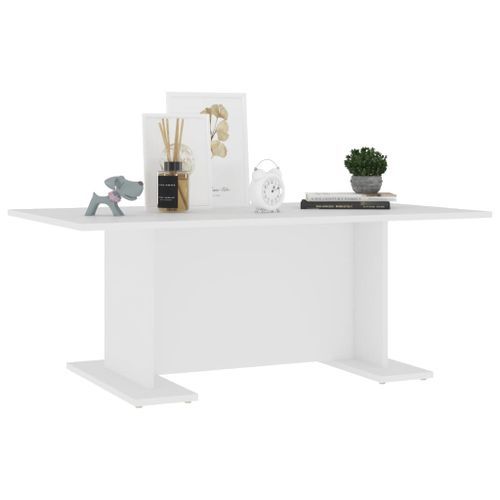 Table basse Blanc 103,5x60x40 cm - Photo n°3; ?>