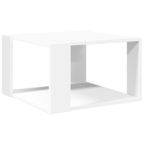 Table basse blanc 51,5x51,5x30 cm bois d'ingénierie - Photo n°2; ?>