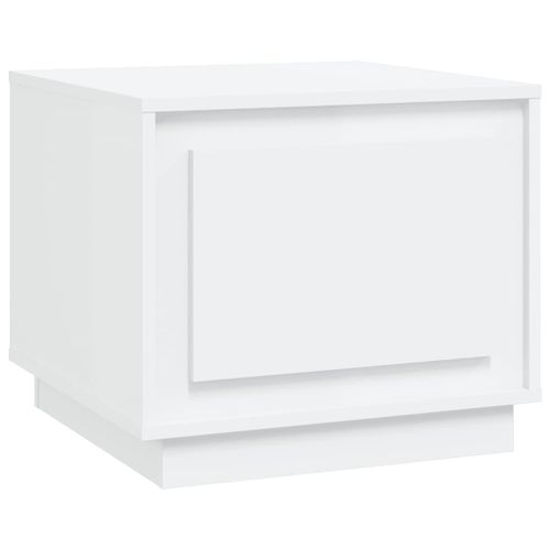 Table basse blanc 51x50x44 cm bois d'ingénierie - Photo n°2; ?>