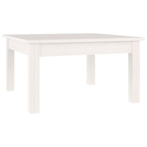 Table basse Blanc 55x55x30 cm Bois massif de pin - Photo n°2; ?>