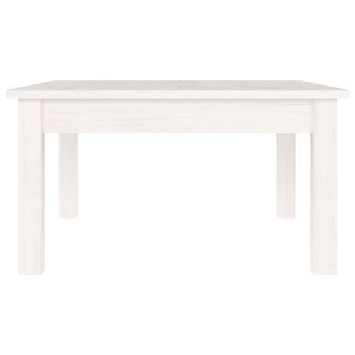 Table basse Blanc 55x55x30 cm Bois massif de pin - Photo n°3; ?>