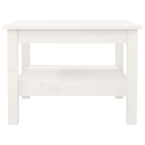 Table basse Blanc 55x55x40 cm Bois massif de pin - Photo n°3; ?>