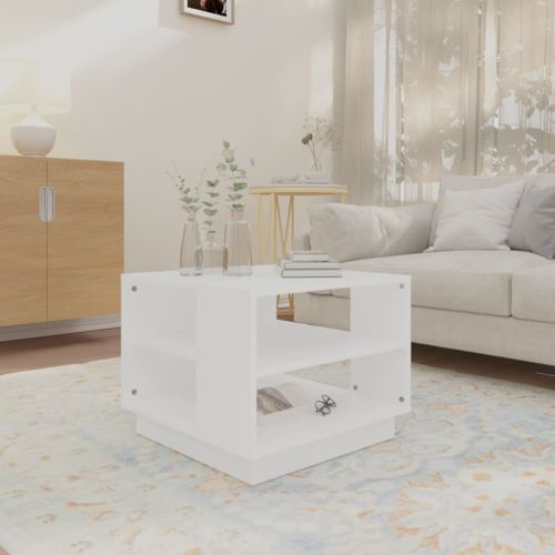 Table basse Blanc 55x55x43 cm - Photo n°3; ?>