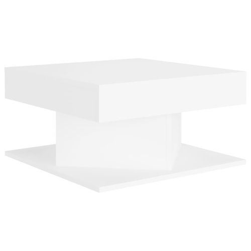 Table basse carrée Blanc 57x57x30 cm Konda - Photo n°3; ?>