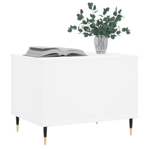 Table basse Blanc 60x44,5x45 cm Bois d'ingénierie - Photo n°3; ?>