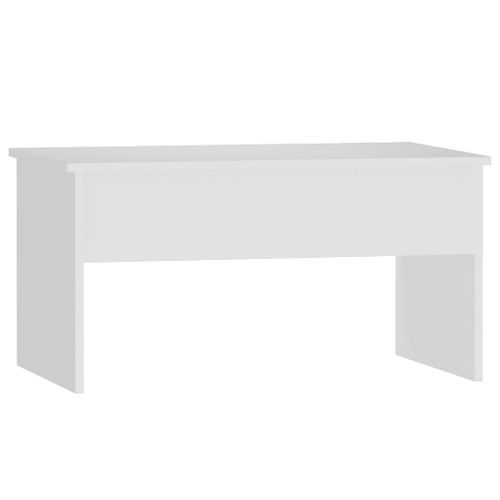 Table basse Blanc 80x50,5x41,5 cm Bois d'ingénierie - Photo n°3; ?>