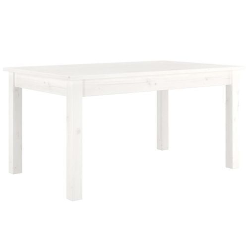 Table basse Blanc 80x50x40 cm Bois massif de pin - Photo n°2; ?>