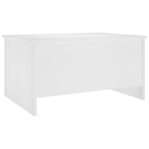 Table basse Blanc 80x55,5x41,5 cm Bois d'ingénierie - Photo n°2; ?>