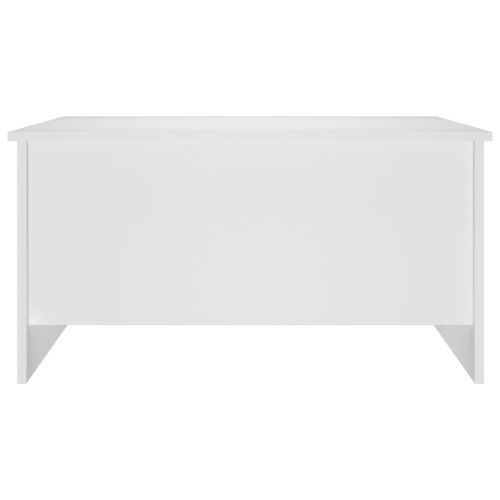 Table basse Blanc 80x55,5x41,5 cm Bois d'ingénierie - Photo n°3; ?>