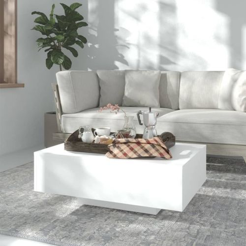 Table basse Blanc 85x55x31 cm - Photo n°2; ?>