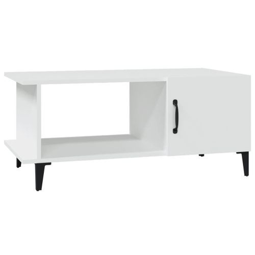 Table basse Blanc 90x50x40 cm Bois d'ingénierie - Photo n°2; ?>