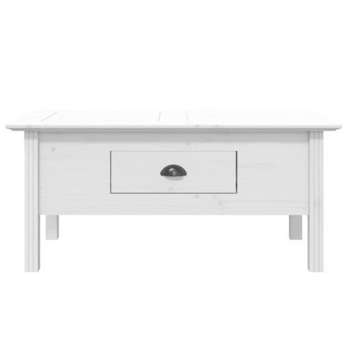 Table basse BODO blanc 100x55x45 cm bois de pin massif - Photo n°3; ?>