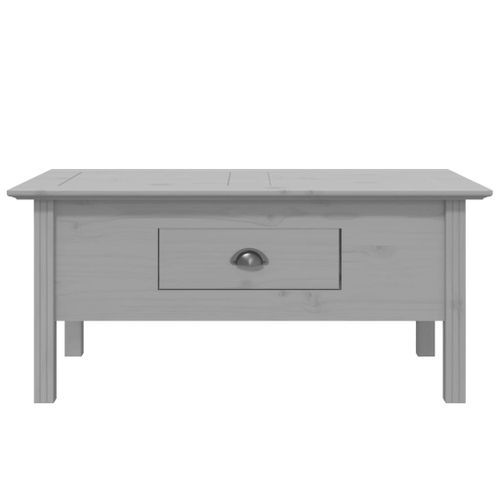 Table basse BODO gris 100x55x45 cm bois de pin massif - Photo n°3; ?>