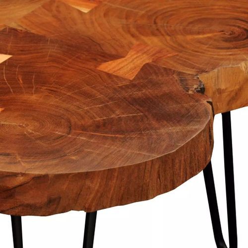 Table basse bois massif finitione 4 troncs Will - Photo n°3; ?>