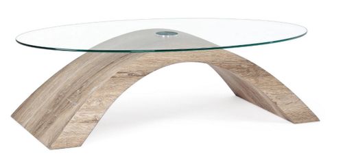 Table basse bois naturel et verre trempé Anya 110 cm 2 - Photo n°2; ?>