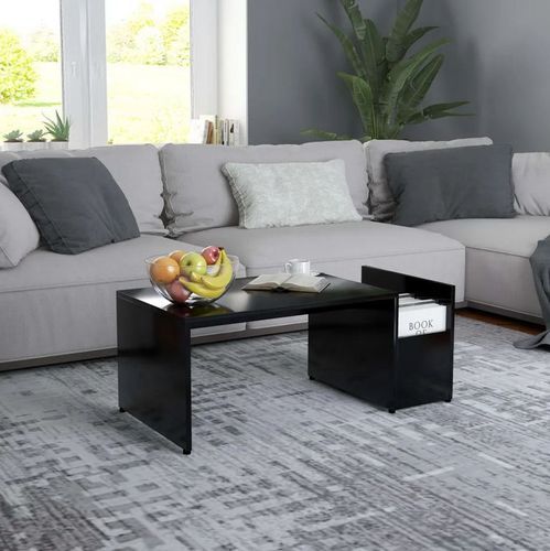 Table basse bois noir Tessia 90 cm - Photo n°3; ?>