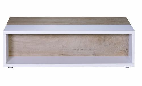 Table basse laqué blanc mat et bois chêne clair Baite - Photo n°2; ?>