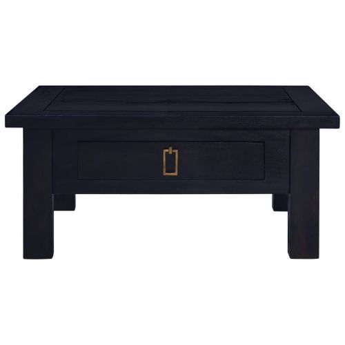 Table basse Café noir clair 68x68x30 cm Bois d'acajou massif - Photo n°3; ?>